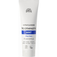 Dentifrice Menthe et Fluor 75 ml - Urtekram fluorure aloe vera myrrhe menthe bucco dentaire Aromatic provence