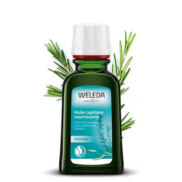 Huile capillaire nourrissante au Romarin cheveux secs et abîmés 50ml - Weleda