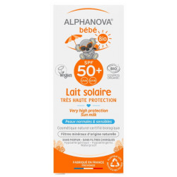 Lait Solaire SPF 50+ bébé naissance à 3 ans tube de 50ml - Alphanova