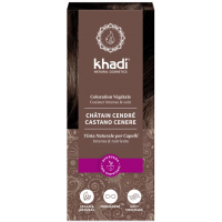 Coloration végétale Chatain cendré 100 gr - Khadi teinte marron cendrée pour cheveux chatain Aromatic provence