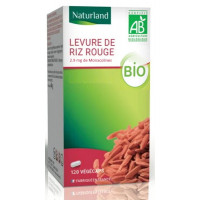 Levure de Riz Rouge bio 120 gélules - Naturland monacoline K 2.9mg de monacoline par gélule Aromatic provence