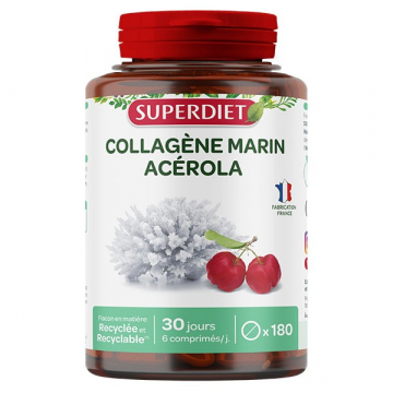 Collagène marin et Acérola 180 comprimés de 480mg - Super Diet