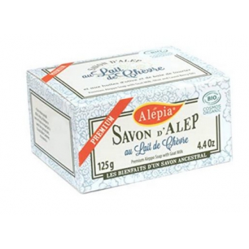 Savon d'Alep Premium au lait de chèvre bio 125 gr - Alepia