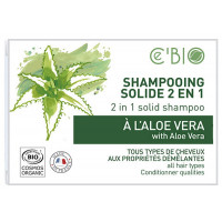 Shampooing solide 2 en 1 Aloe Vera 85 gr - Cé'Bio aloe vera coco démêlage des cheveux Aromatic provence
