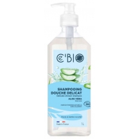 Shampooing gel douche Aloe Vera 1 Litre Cé'Bio tous types de cheveux pour toute la famille shampoing Ariomatic provence