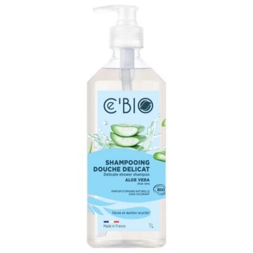 Shampooing gel douche Aloe Vera 1 Litre - Cé'Bio