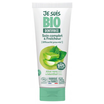 Dentifrice soin complet et fraîcheur aloe vera menthe 75ml - Je Suis Bio