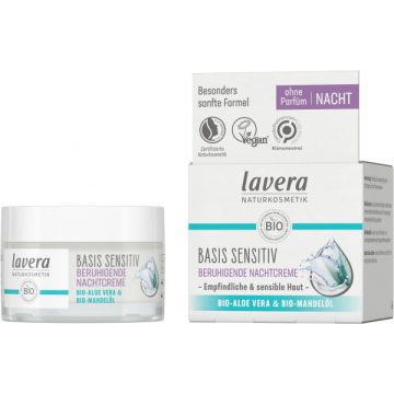 Crème de nuit apaisante basis sensitiv 50 ml - Lavera