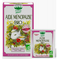 Tisane Aide Ménopause bio Romon Nature,Tisane Aide Ménopause bio mélisse sauge vigne rouge thym aromatic provence