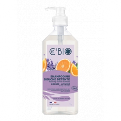 Shampooing douche Orange Lavande 1 Litre - Cé'BIO