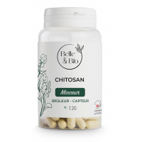 Chitosan naturel 120 gélules - Belle et Bio chitine de crustacés capteur de graisses Aromatic provence