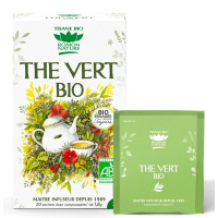 Thé vert bio Romon Nature, THE VERT 20 sachets Romon Nature, thé non fermenté aromatic provence