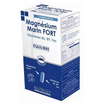Magnésium Marin Fort 60 comprimés bicouche - Nutrigee