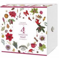 Coffret Gourmand aux 4 infusions de Noël bio 40 sachets Provence d'Antan tisanes de Noel féérie Noël Aromatic provence