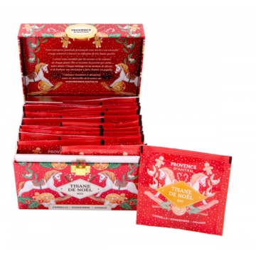 Tisane de Noël biologique coffret métal 20 sachets - Provence d'Antan