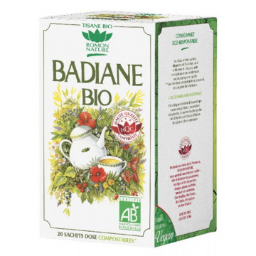 Tisane Badiane bio 20 sachets - Romon Nature