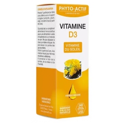 Vitamine D3 400UI Flacon compte gouttes 15 ml - Phyto-actif