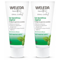 Lot  Gel dentifrice végétal bio 2 x 75ml - Weleda,   Dentifrice bio,  Soins bucco-dentaires bio.