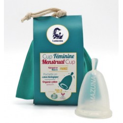 Cup féminine Taille 2 avec pochette en coton bio verte - Lamazuna