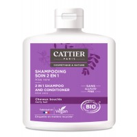 Shampoing soin 2 en 1 Cheveux bouclés 250ml - Cattier cheveux frisés et bouclés redéfinition Aromatic provence