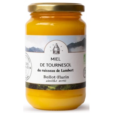 Miel de Tournesol bio du ruisseau de Lambert 480g - Ballot Flurin