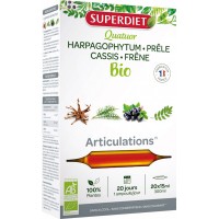 Quatuor Articulations bio 20 ampoules de 15ml - Super Diet confort articulaire harpagophytym Aromartic provence