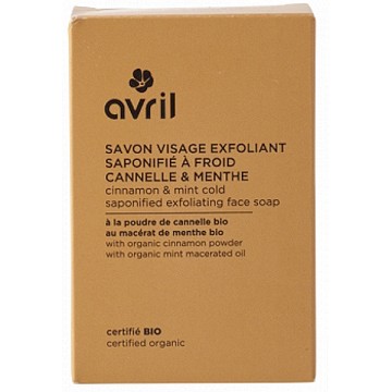 Savon à froid exfoliant visage et corps Cannelle Menthe 100g - Avril