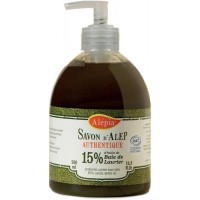 Savon d'Alep liquide authentique 15% Laurier 500ml - Alepia olive et baies de laurier peaux irritées Aromatic provence