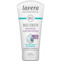 Crème hydratante apaisante Basis sensitiv 50 ml Lavera aloe vera huile d'amande douce beurre de karité Aromatic provence