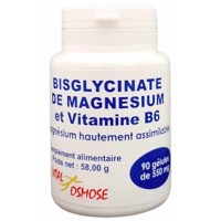 Bisglycinate de Magnésium Vitamine B6 90 gélules - Vital Osmose anti fatigue condiitons psychologiques Aromatic provence