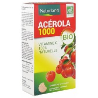 Acérola 1000 Bio 30 comprimés à croquer - Naturland Aromatic provence vitamine C