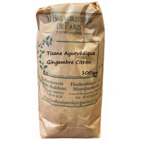 Tisane Ayurvédique Gingembre Citron 100 gr Herboristerie de Paris synergie tonique capacités mentales Aromatic provence