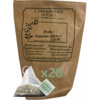 Tisane Foie Vésicule Biliaire 20 infusettes concentrées de 2gr - Herboristerie de Paris infusettes en amidon de mais