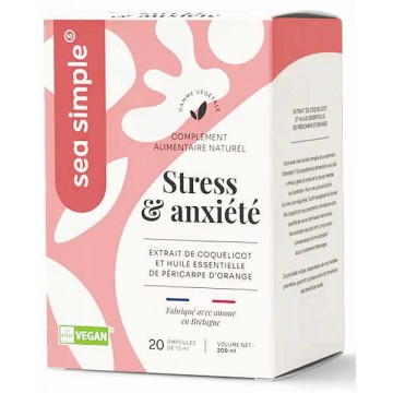 Stress Anxieté Coquelicot Agrumes Vitamine B6 20 ampoules - Sea Simple