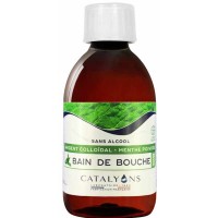 Bain de bouche bio à l'Argent colloïdal 250ml - Catalyons argent 30ppm menthe poivrée zinc Aromatic provence