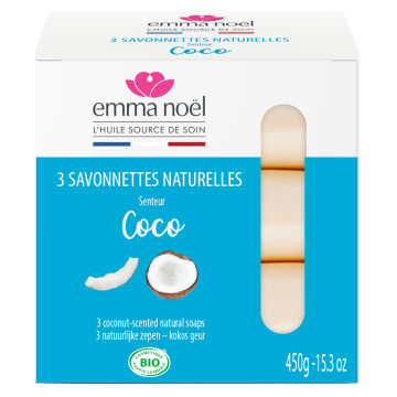 Pack 3 Savonnettes senteur Coco 3x150g