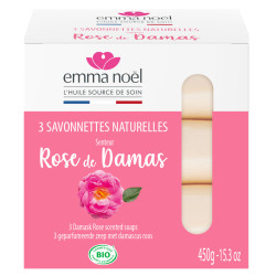 Pack 3 Savonnettes Rose de Damas 3x150g
