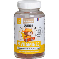 9 Vitamines Junior+ 60 oursons - Nat et Form croissance vitalité Aromatic Provence.