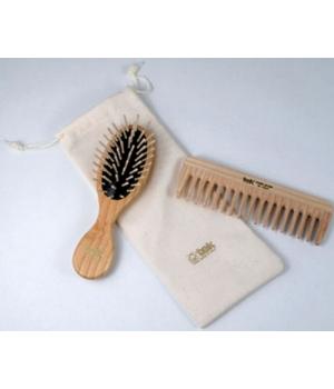 Set de coiffure Brosse et Peigne Naturel - TEK