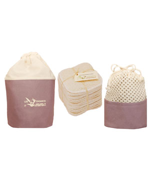 Kit Eco belle Trousse Coton bio Biface 15 carrés