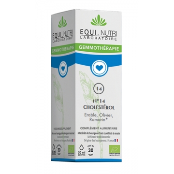 Macérat glycériné concentré de bourgeons bio Cholesterol 30ml - Equi-Nutri