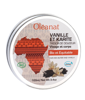 Beurre de Karité Vanille bio équitable - Oléanat
