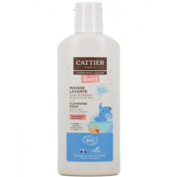 Mousse lavante Cheveux et Corps Bébé 150ml - Cattier