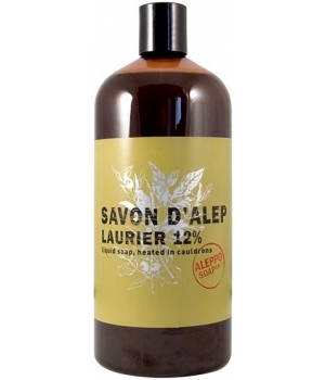 Savon d'Alep liquide Olive et Laurier 12% Laurier recharge 1 litre - Tadé
