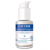  Gel crème purifiant à la menthe - Cattier,   Soins hydratants bio peau jeune,  Soins bio peau jeune.