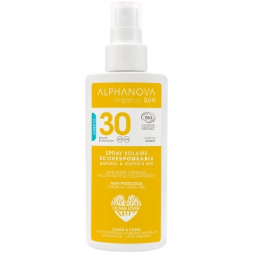 Lait solaire bio Haute protection SPF 30 (spray)  125ml - Alphanova