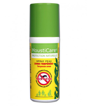 Spray peau Anti-moustiques Zones Tempérées Protection naturelle - Mousticare