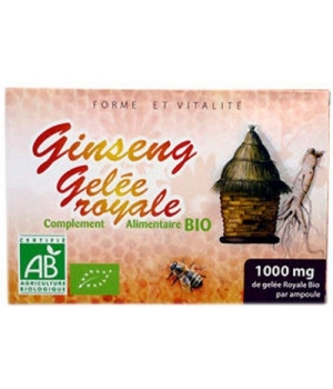 Gelée Royale et Ginseng bio 20 ampoules - GPH Diffusion