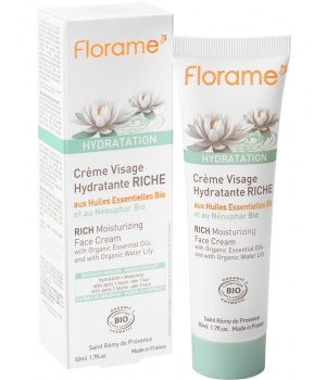 Crème Visage Hydratante RICHE au Nénuphar bio - Florame