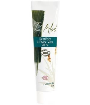 Dentifrice bio à l'Aloe Vera 70 pour cente 75ml - Pur Aloe,   Soins à l'Aloe Vera bio spécifiques bio Aromatic provence